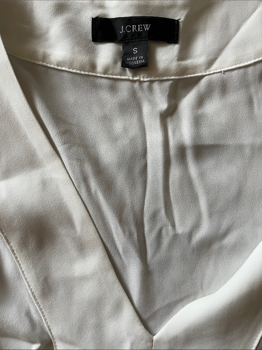 J. Crew Cream V-Neck Top